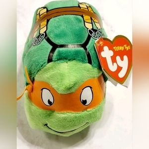 NWT teeny TY Beanie baby Michaelangelo Teenage Mutant ninja turtles plush toy